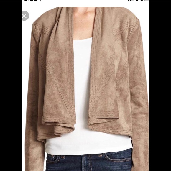 BCBG MaxAzria Faux Suede Jacket Mocha, Siz… - Picture 2 of 7